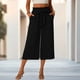 thumbnail image 2 of Pantalones Sueltos para Mujeres de Verano Pata Recta de Color Sólido con Bolsillos Y Cintura Elástica para Pantalones Casuales para Mujeres de Verano, 2 of 6