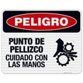 thumbnail image 1 of Pinch Point Watch Your Hands Spanish Sign, OSHA Danger Sign, 24x30 Reflective Aluminum EGP, 1 of 1