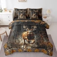 thumbnail image 1 of 7Pcs Tree Camouflage Deer Bedding Queen - 7 Piece Camo Branches Rustic Deer Comforter Set With Sheets - Deer Hunting Bedding Comforter Sets With Pillowcases & Throw Pillow Covers, 1 of 5