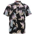 thumbnail image 1 of Men's Hawaiian Tropical Luau Aloha Beach Party Button Up Casual Dress Shirt (Leaves, 4XL), 1 of 4
