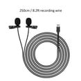 thumbnail image 1 of Dual Head Microphone,Lapel Microphone Mini Double Omnidirectional Microphone Lapel Microphone Dependable Performance, 1 of 9