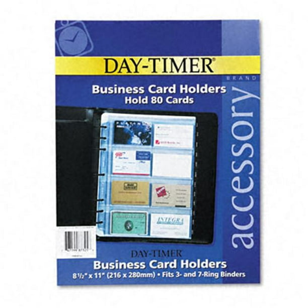 Day-Timer Porte-cartes de Visite pour Planificateurs à Feuilles Mobiles, 8,5 x 11 Pouces, 5 par Pack (87325)