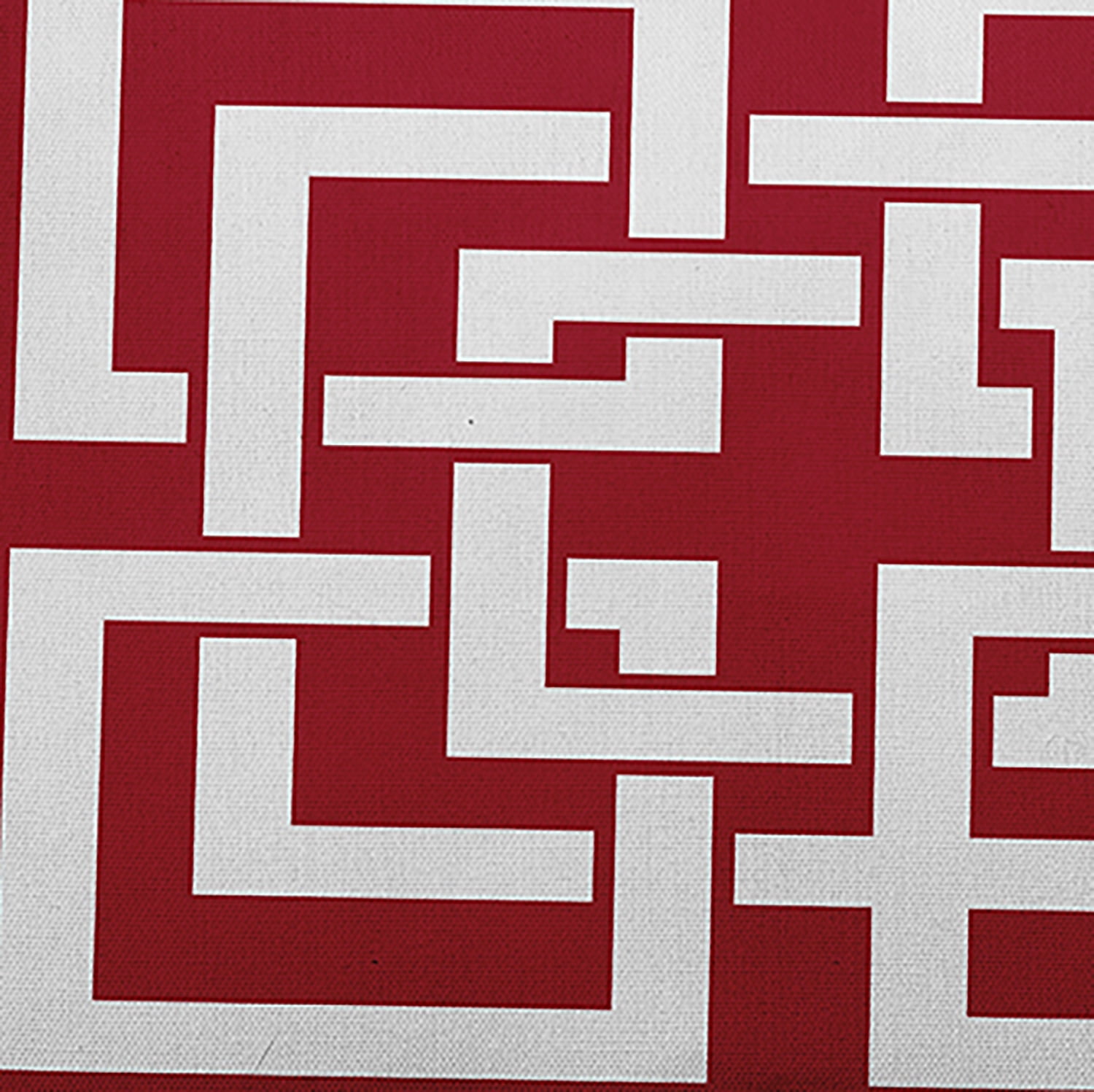 Simply Daisy, 14" x 20" Greek New Key Red Abstract Decorative Outdoor Pillow