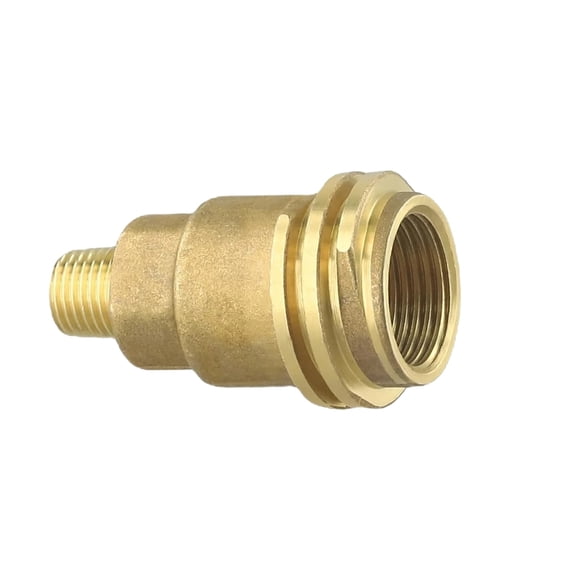 JIAHAOO Solid Brass Propane Refill Adapter for RV Trailer Grill Fryer 2lb Cylinders QCC1 POL to 14 NPT Male Thread Durable