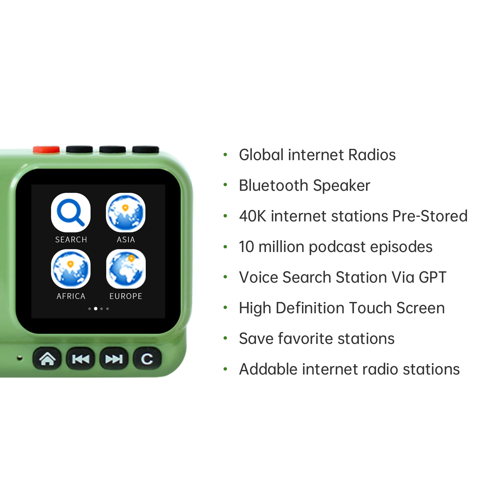 CHOYONG Voyager Bluetooth Speaker Wireless Internet Radio Global Version with WIFI/4G,World Radio Station,BT5.3, Electronics for Home/Travel/Outdoor mini Portable Speaker