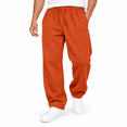 thumbnail image 7 of Orange Boys Sweatpants size 12-14, Drawstring Elastic Waist Kids Joggers with Pockets, Straight Leg Casual Sweat Pants for School Active Wear, 7 of 7
