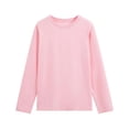 thumbnail image 7 of AherBiu Fall Casual Tops for Women Cotton Tshirt Crewneck Long Sleeve Comfy Fitted Basic Layer Tees Undershirt(Large,Pink), 7 of 7