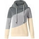 thumbnail image 3 of Sudaderas con capucha para mujer, cuello redondo, casual, manga larga, bloques de color, sudaderas con capucha, suéteres, tops de otoño Levamdar WRMH-1664-90, 3 of 5