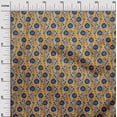 thumbnail image 2 of oneOone Polyester Lycra Fabric Leaves & Floral Block Printed Fabric 1 Yard 56 Inch Wide, 2 of 5