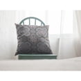 thumbnail image 3 of Geo Mandala Indoor/Outdoor Fabric Pillow with Zip -Orange Light Blue White 16x16, 3 of 5