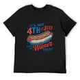 thumbnail image 3 of It's Not The 4th of July Until My Wiener Comes Out Hip Men's Cotton Short Sleeve HD Print Tee for Casual T-Shirt Crew Neck Top Black XL, 3 of 7