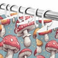 thumbnail image 6 of Shower Curtain 36"W x 72"L Thanksgiving Autumn Watercolor Mushrooms Fabric Shower Curtains Set with Hooks Water Repellent Bathroom Curtains Machine Washable Bathroom Accessories, 6 of 6