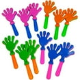 thumbnail image 1 of Kicko Hand Clapper Noisemakers - 12 Pieces of 7.5 Inch Assorted Plastic Clapping Hands - Perfect for Giving, Game Accessories, Easter Treasure Hunt, Party Favor, Prizes and Supplies, 1 of 5