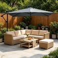 thumbnail image 1 of Parasol Rectangulaire de Remplacement pour Patio avec Protection pour Jardin, Cour, Marché, 1 of 4