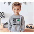 thumbnail image 3 of Bump and Beyond Designs Wee Little Hooligan, Toddler St. Patrick's Day Sweatshirt (Heather Grey 7), 3 of 4