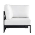 thumbnail image 3 of Tahoe Outdoor Patio Powder-Coated Aluminum Modular Corner Chair in Gray White, 3 of 8