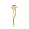 thumbnail image 3 of Rosec Jewels Fire Opal Flower Engagement Ring with Diamond for Women, 18K Yellow Gold, US 10.50, 3 of 9