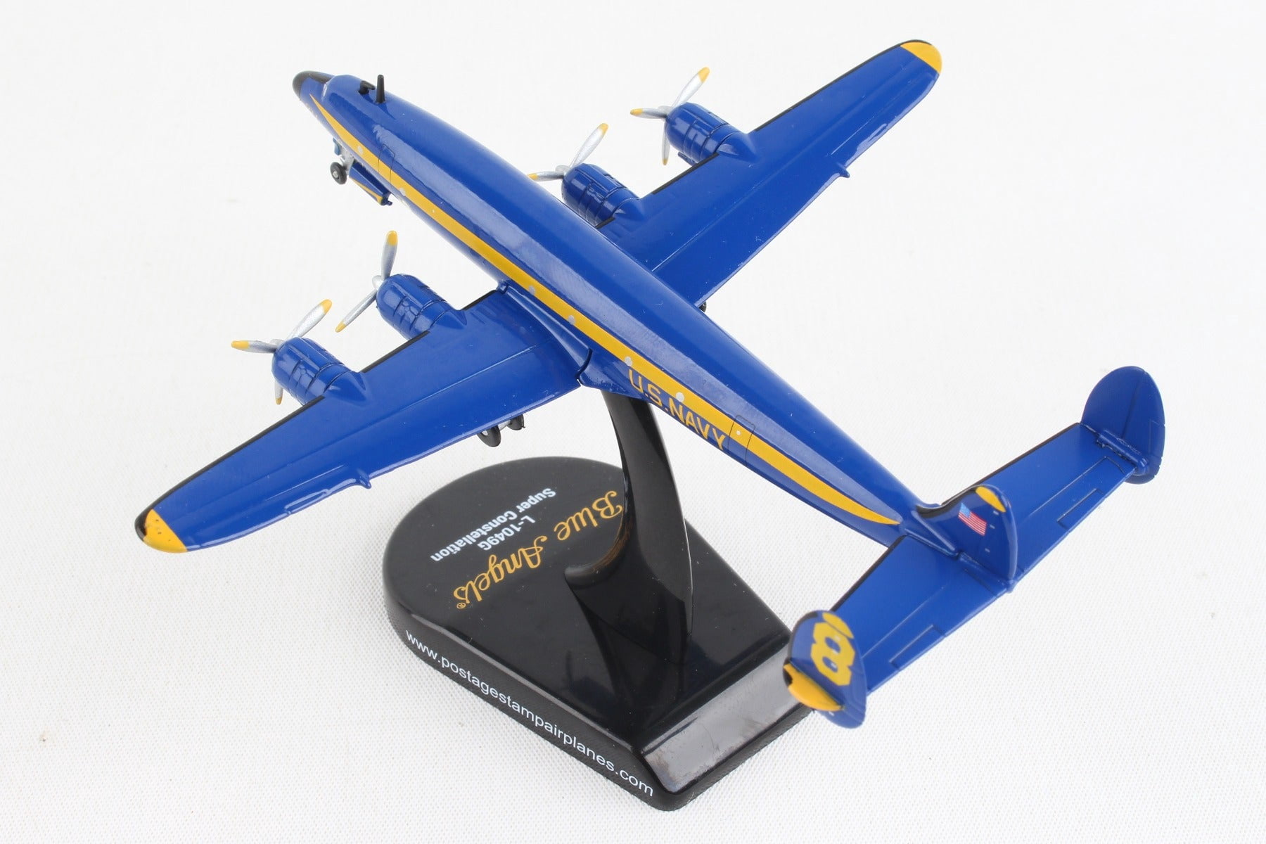 Lockheed L-1049G Super Constellation Commercial Aircraft "Blue Angels" US Navy 1/300 Diecast Model Airplane by Postage Stamp
