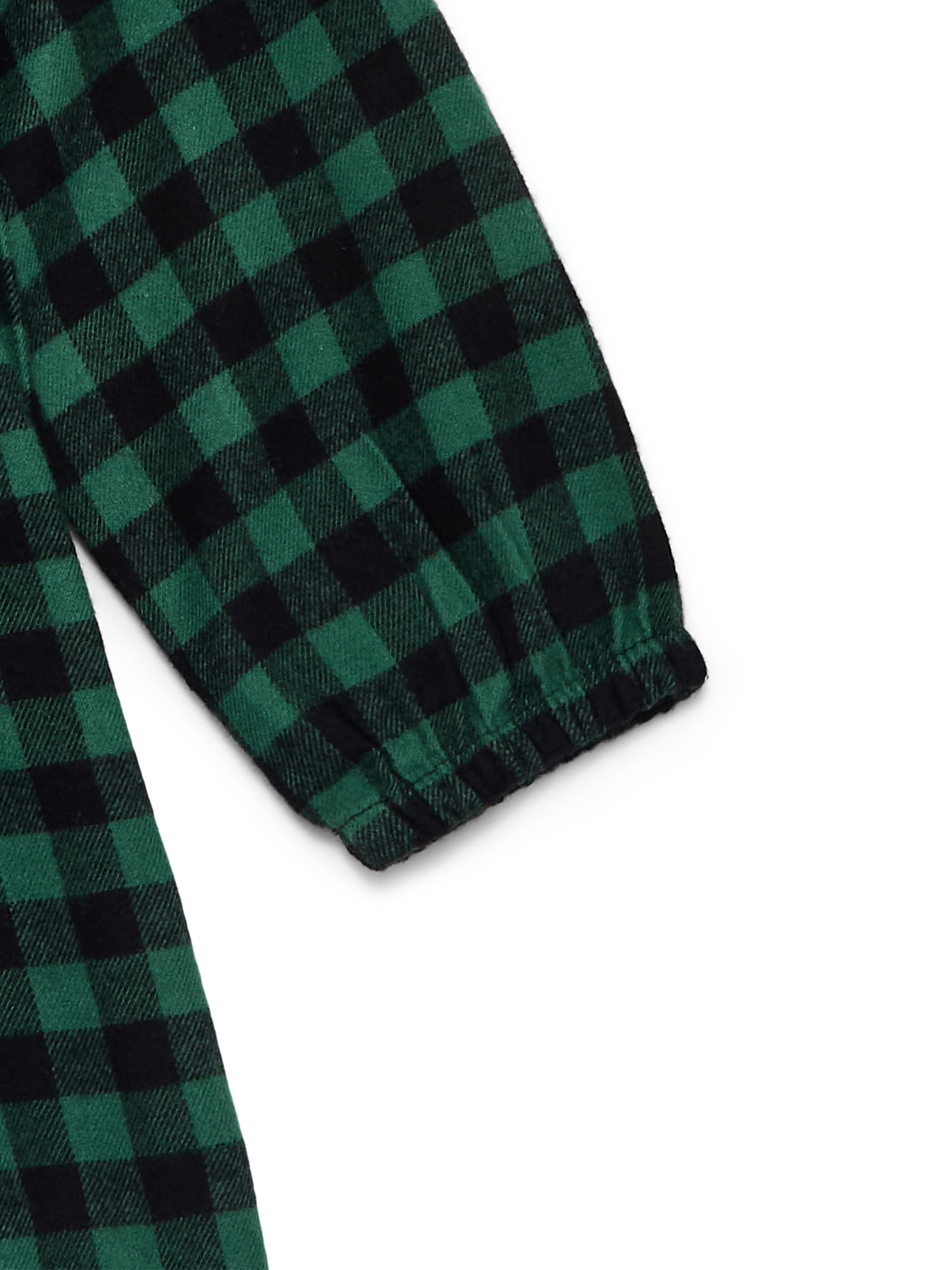 Wonder Nation Toddler Girls' Flannel Shirtdress with Long Sleeves, Sizes 12M-5T