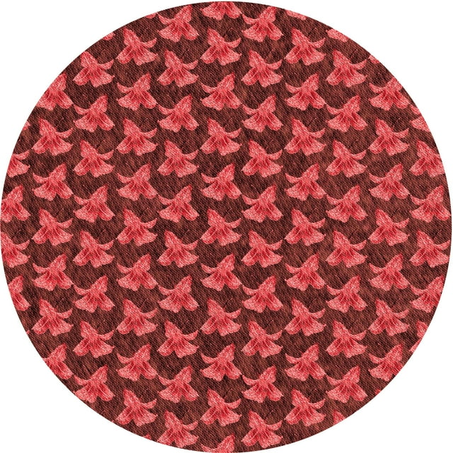 Ahgly Company Tapis d'Intérieur Lavables à la Machine, Ronds de Pamplemousse de Transition, Ronds de 4'
