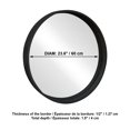 thumbnail image 3 of ITY International - Miroir Mural Rond, Diamètre 23.6 Pouces, Cadre Noir, 3 of 4