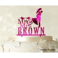 thumbnail image 1 of "Personalized Mr & Mrs Wedding Cake Topper Personalized Mirror Cake Topper Color Option Available 6""-7"" Inches Wide", 1 of 1