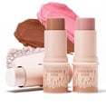 thumbnail image 2 of Matte Cream Stick Bronzer & Highlighter Duo, Waterproof Long-Lasting Contouring Makeup, Multi-Use Face Blush & Concealer, Blendable for All Skin Tones, Single Stick, 2 of 8