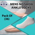 thumbnail image 4 of Yacht & Smith Mens Wholesale Bulk No Show Ankle Socks, Big And Tall Cotton Sport Athletic Sock Size 13-16, 4 of 7