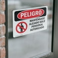 thumbnail image 4 of (2 Pack) Keep Out Authorized Personnel Only Spanish OSHA Danger Sign, 4 of 7