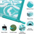 thumbnail image 3 of Alfombra impermeable para exteriores Findosom, 183 x 274 cm, reversible, azul, 3 of 9