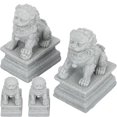 thumbnail image 4 of 2 par de estatuas de león chino tradicional figuras de león en miniatura decoración de bonsai, 4 of 6