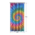 thumbnail image 5 of Rainbow Tie Dye Mandala Pattern Shower Curtain 36"x72" ,Bathroom Decorative Shower Curtains Set with 12 Hooks,Modern Waterproof Washable Shower Curtain, 5 of 6