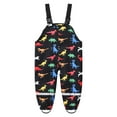 thumbnail image 3 of Rain Ponchos for Kids and Adults Children Kids Boys Girls Hooded Cartoon Print Rain Dungarees Windproof Waterproof Outwear Raincoat Trench Coat Hoodies Chest Waders for Kids b-Multicolour, 2-3 Years, 3 of 6