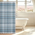 thumbnail image 3 of Manfei Classic Plaid Shower Curtain 72Wx72L,Vintage Check Bathroom Curtain, 3 of 5
