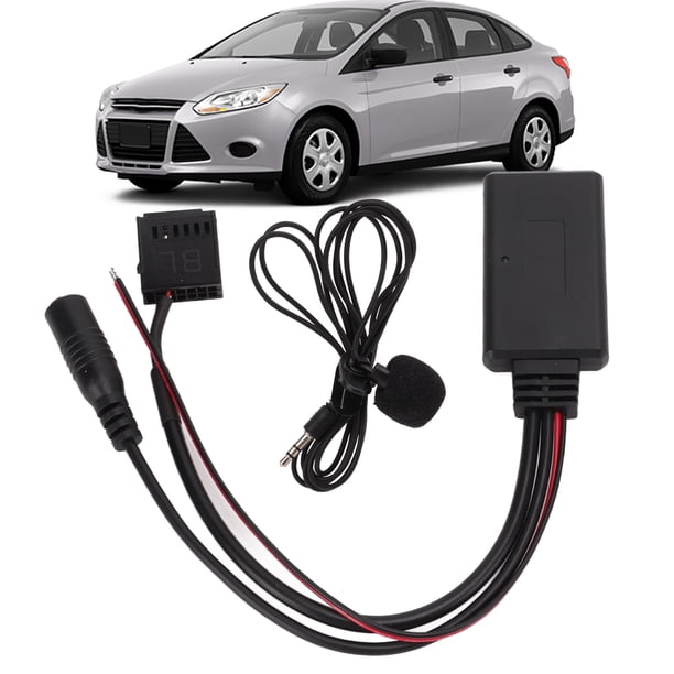 Aux EN Cables Adaptadores, Audio 6000CD Ligero Audio Aux Adaptador Antigio Con Micrófono para Automóvil