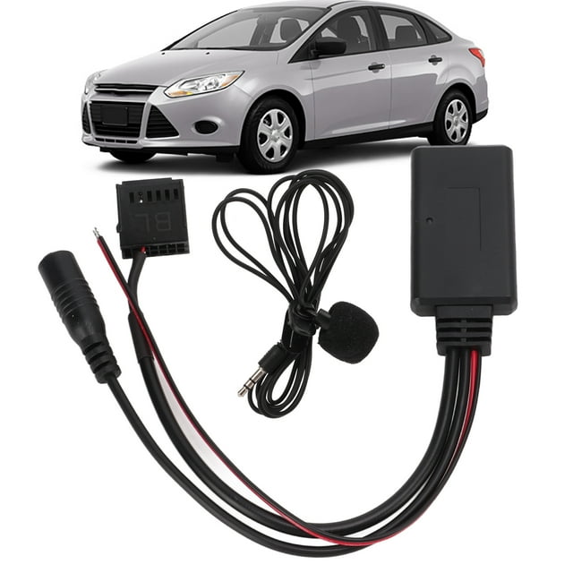 Aux EN Cables Adaptadores, Audio 6000CD Ligero Audio Aux Adaptador Antigio Con Micrófono para Automóvil