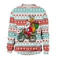 thumbnail image 1 of PMUYBHF Chandail à Capuche pour Hommes Noir Automne et Hiver Tendance Décontractée Imprimé de Noël Chandail Col Rond Chandails en Molleton pour Hommes Sans Capuche, 1 of 4