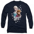 thumbnail image 1 of Unisex Adult Anna And Elsa Snowflake Portrait T-Shirt, 1 of 5