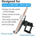 thumbnail image 5 of Car Phone Holder for Lexus LS 2018 2019 2020 2021 2022 2023 2024 2025 2026 500 500h 500F Auto Interior Accessories Best Cell Phones Mount Cellphone Mobile Cradle Charging Navigation Stand, 5 of 6
