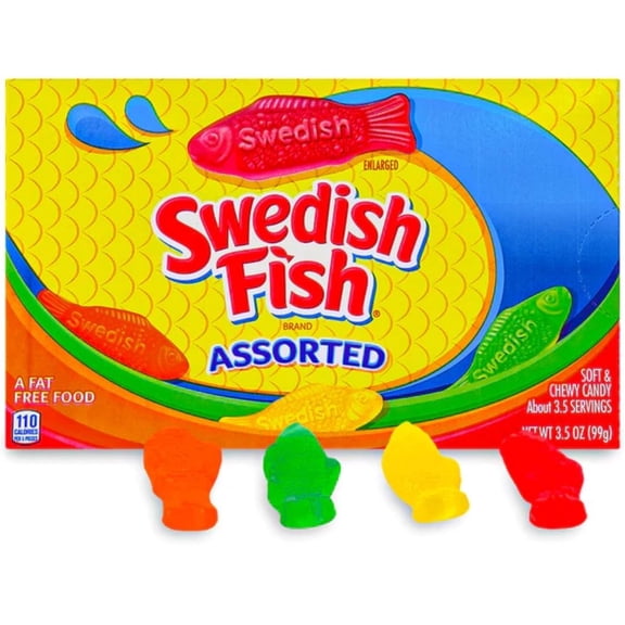 Swedish Fish Soft & Chewy Candy Gummy Easter Candy 3.5 Oz. Boxes (12 Packs)