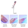 thumbnail image 4 of Graflsoa Portable Nail Curing Lamp with Magnetic Stand, 400mAh Battery, 20s/60s Timer, 8W Power, USB Charging, Pink Gradient Design, 4 of 7