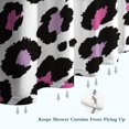 thumbnail image 6 of White and Pink Of Leopard Print Shower Curtain 72"x72" ,Bathroom Decorative Shower Curtains Set with 12 Hooks,Modern Waterproof Washable Shower Curtain, 6 of 6