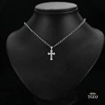 thumbnail image 2 of TGDJ Two Tone 14K Gold Jesus Crucifix Cross Religious Pendant (24x16 mm, White-Gold), 2 of 4