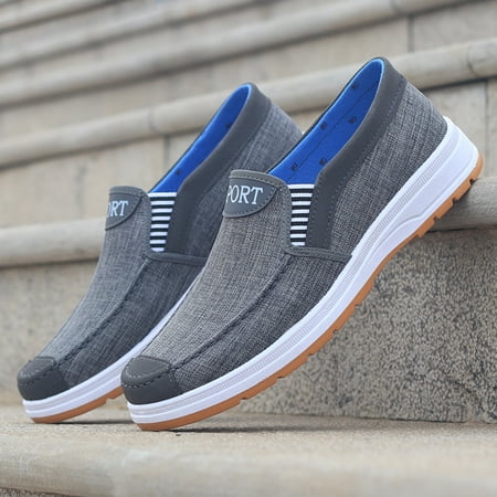 

Vedolay Summer Loafers Men s Slip on Shoes Comfortable Flats Working Sneakers Leisure Shoes Gray 9