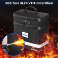 thumbnail image 3 of Fireproof Document Box,Blacksmith 2 Tier Fireproof Safe Box for File Documents with Lock and Pockets,Fireproof File Safe Cabinet for Important Documents,Passports,Laptop,Black, 3 of 7