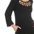 thumbnail image 5 of White Mark 3/4 Sleeve Crisscross Neck Dress (Women's & Women's Plus), 5 of 5