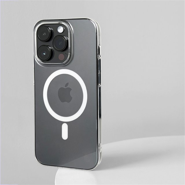 Ultra Thin Hard PC HD Transparent Magnetic Case For iPhone 16 15 14 13 12 Pro Max Plus Magsafe Wireless Charge Clear Back Cover PCHD Clear For iPhone 13