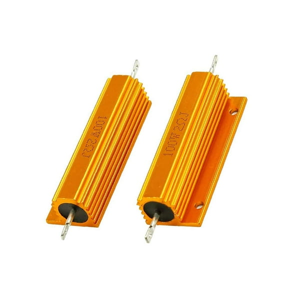 Dahszhi Dahszhi 100W 2 Ohm Aluminum Power Metal Shell Case Wirewound Resistor 2Pcs