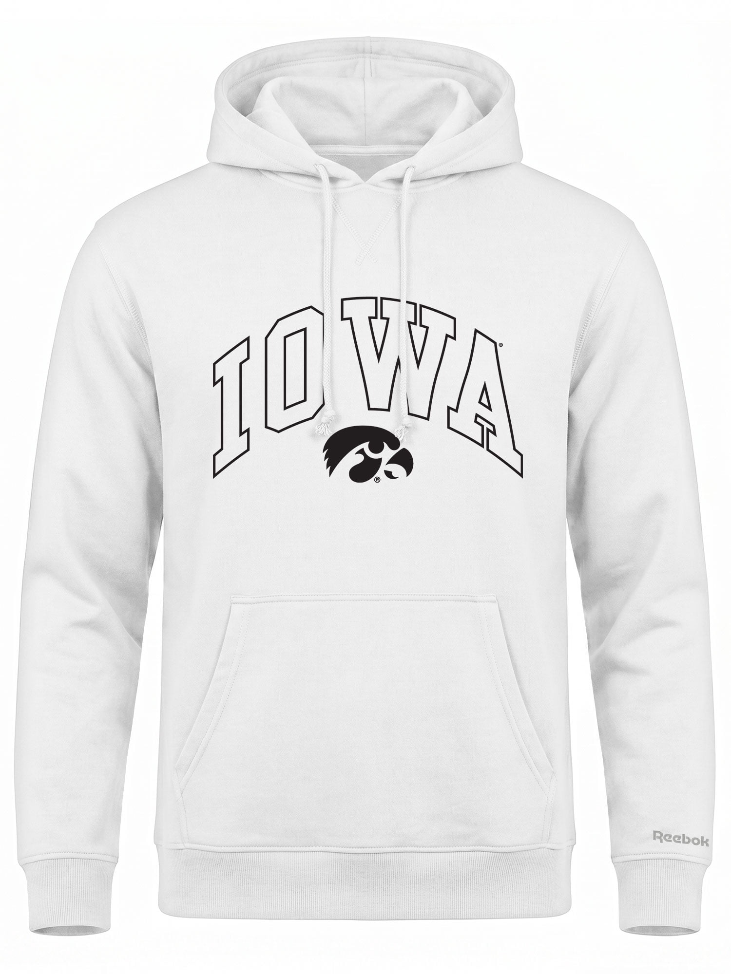 Iowa Hawkeyes Reebok Mens White Hooded Sweatshirt