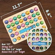 Wooden Magnetic Fishing Game Educational Toy for Kids Montessori Toys for Toddlers Learning Alphabet and Numbers Fish Game for Fine Motor Skills ABC and Color Sorting for 3 4 and 5 Years Old